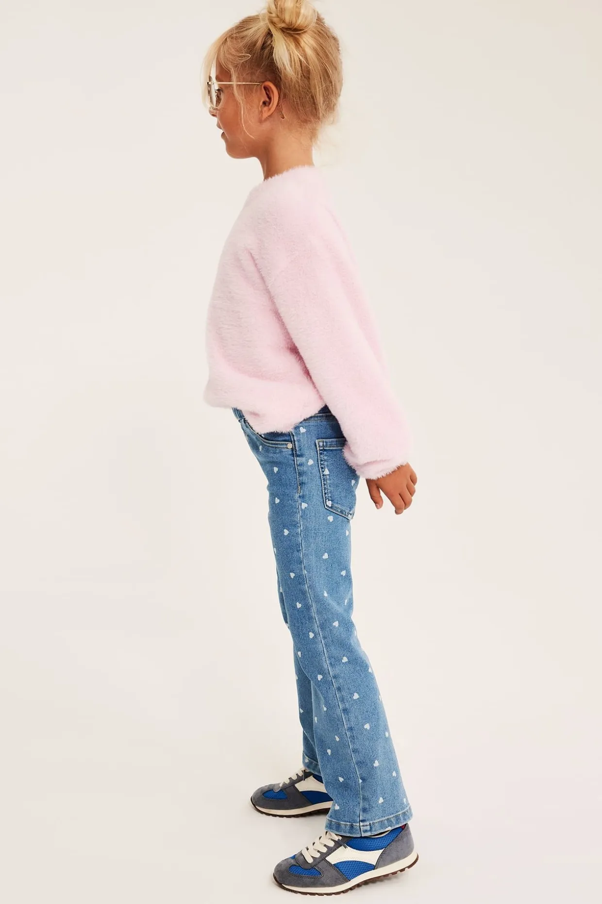 Hjärtmönstrade bootcut jeggings