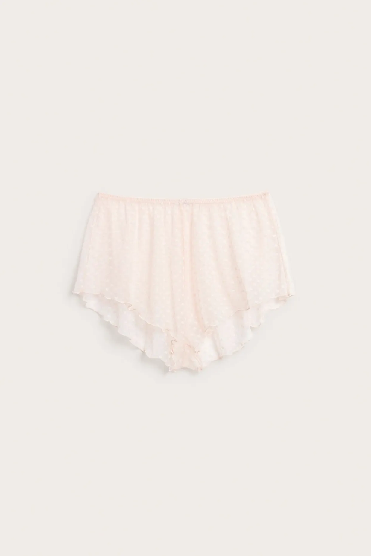 Hjärtmönstrade shorts i mesh