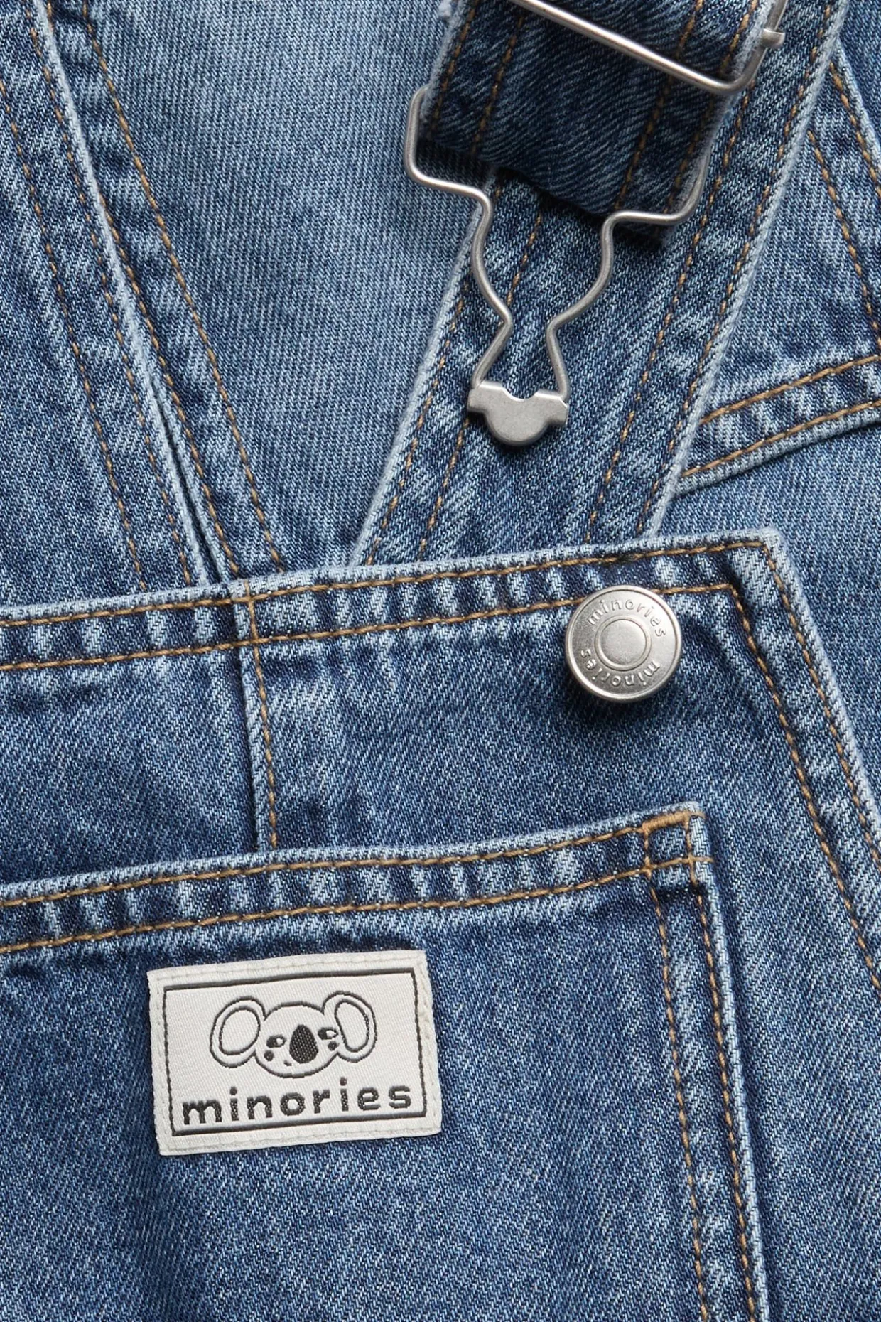 Hängselshorts i denim