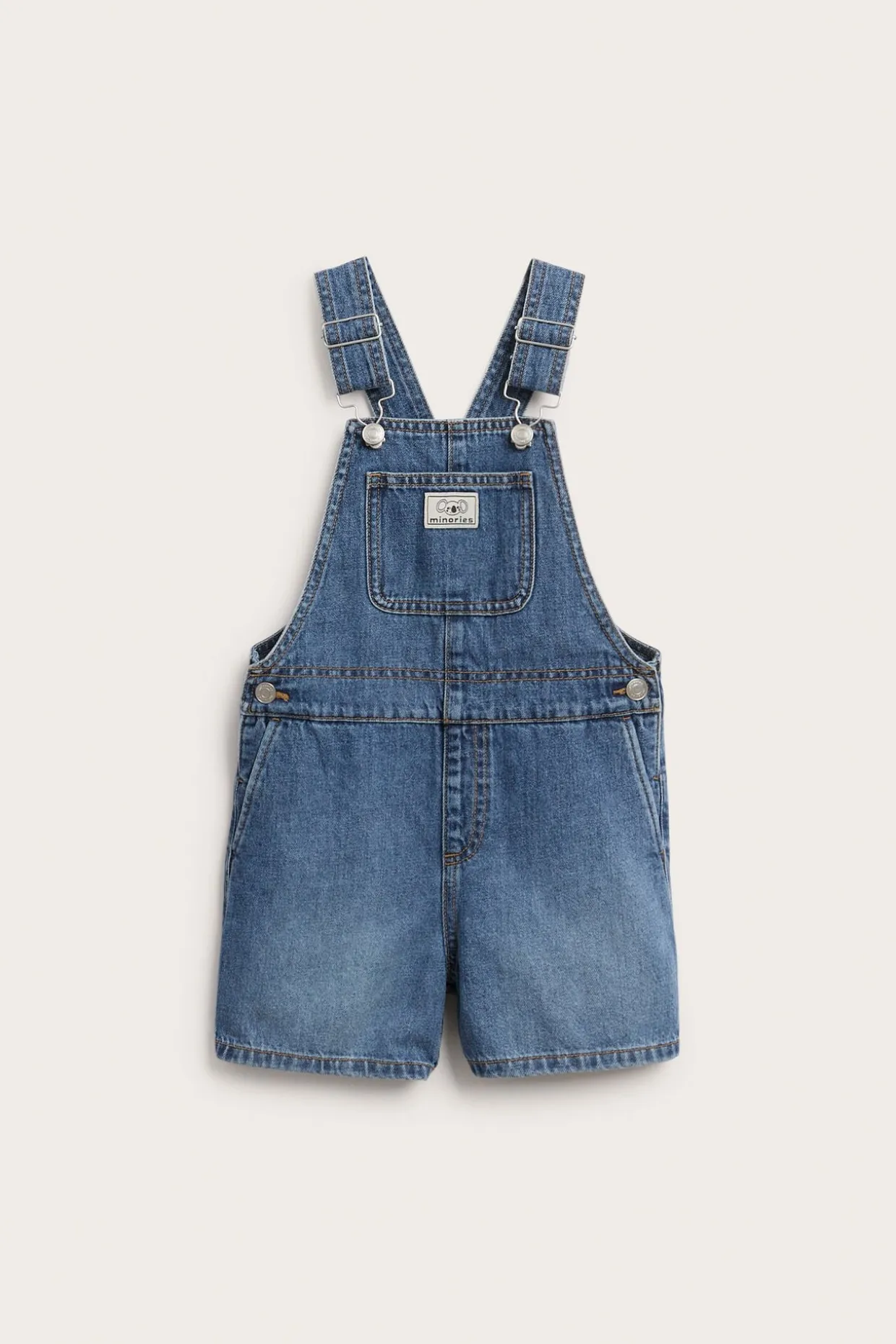 Hängselshorts i denim