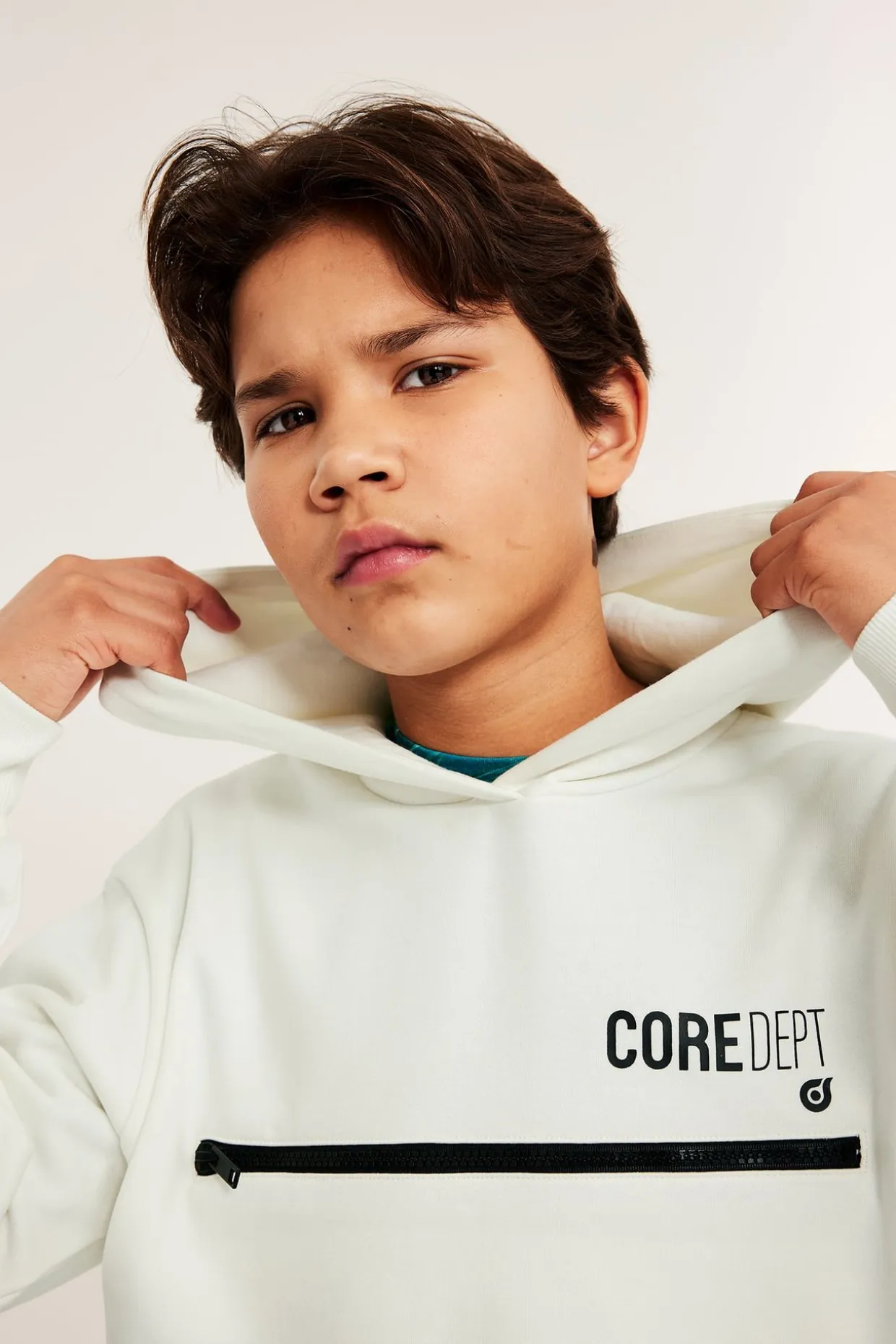 Hoodie med dragkedjedetalj