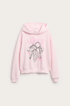 Hoodie med print av nyckelknippa
