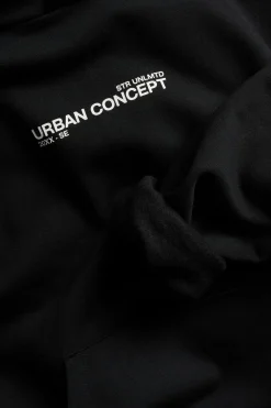 Hoodie med texttryck