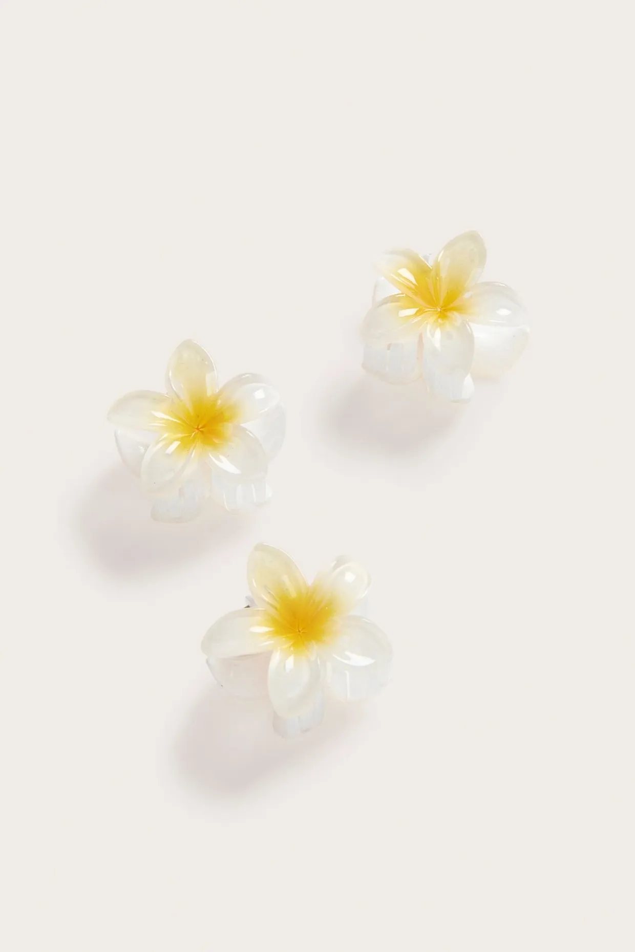 Hårklämmor blomformade 3-pack
