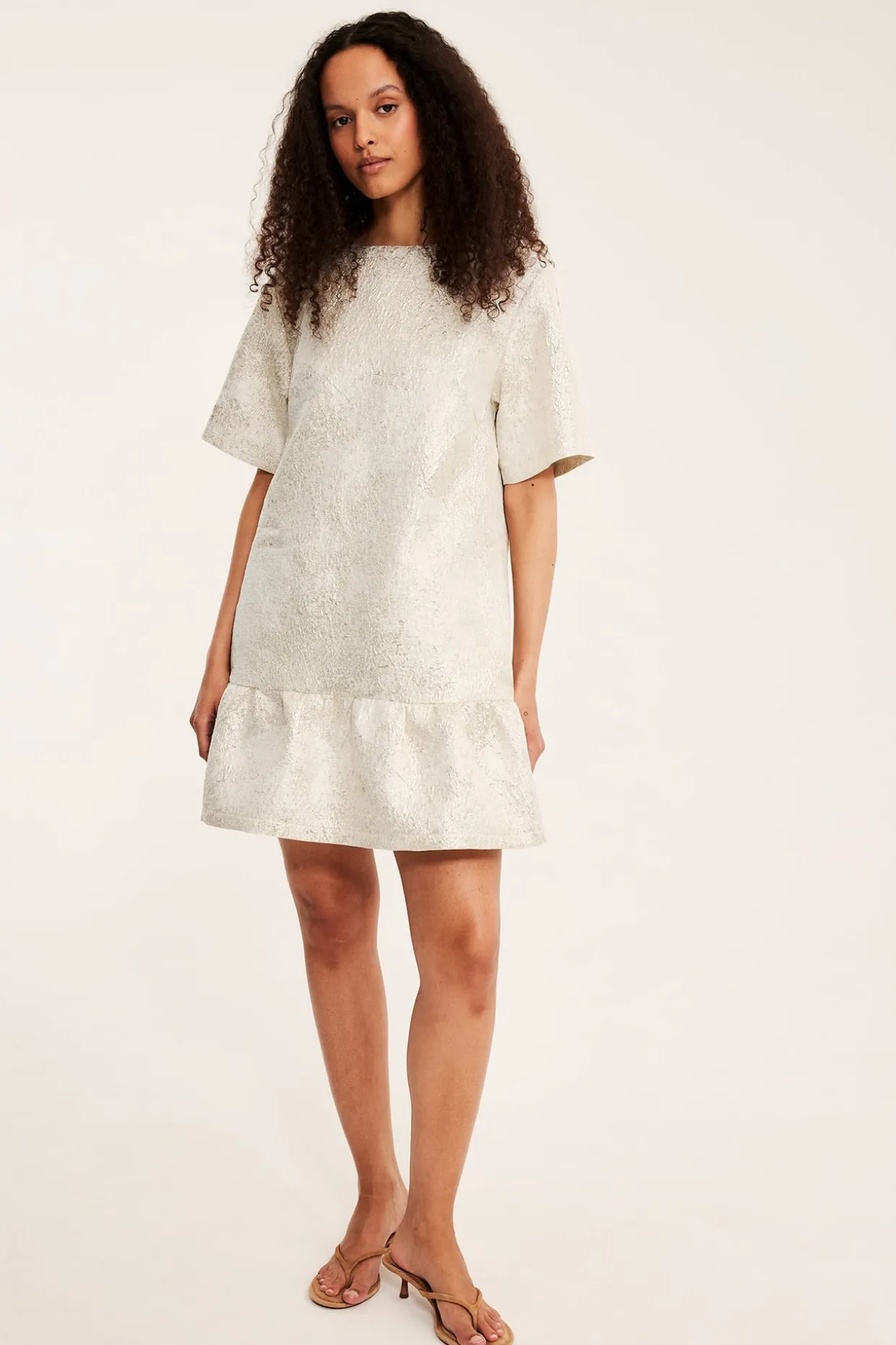 Jacquardmönstrad klänning