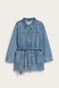 Jeansjacka med bälte