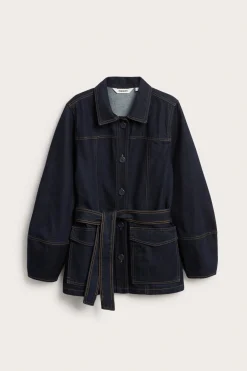 Jeansjacka med bälte