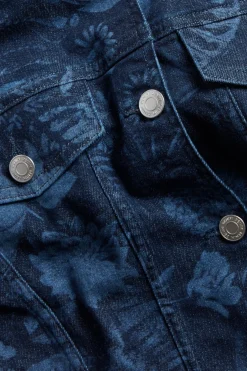 Jeansjacka med mönster