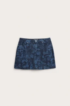 Jeanskjol med mönster
