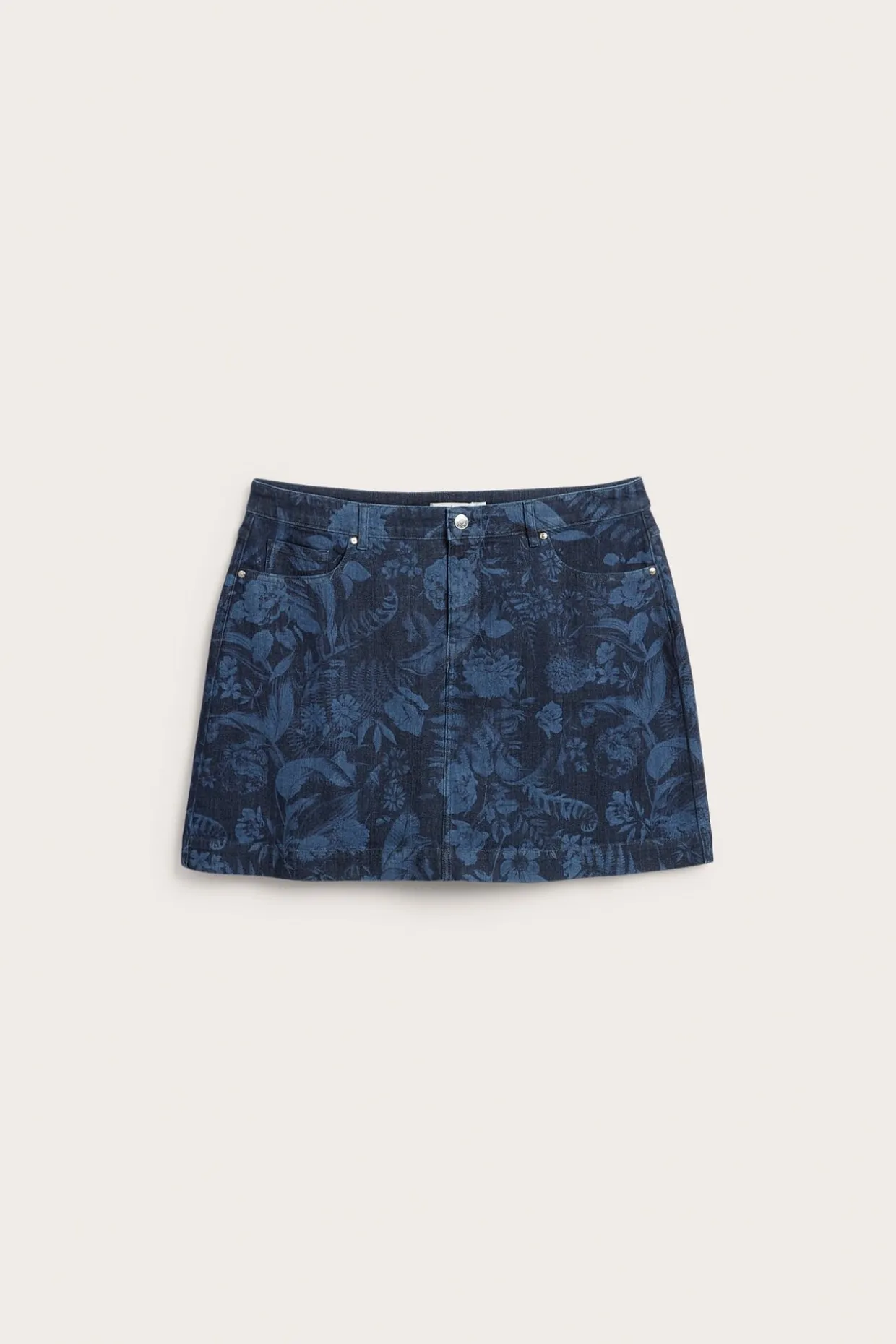 Jeanskjol med mönster