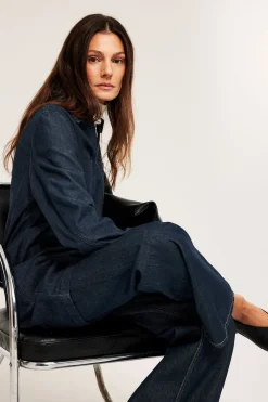 Jeansklänning med fickor