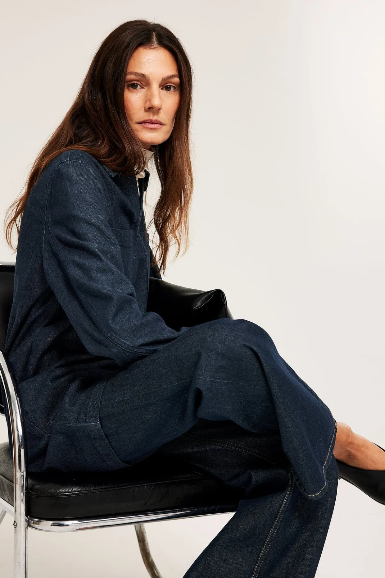 Jeansklänning med fickor