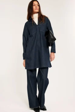 Jeansklänning med fickor