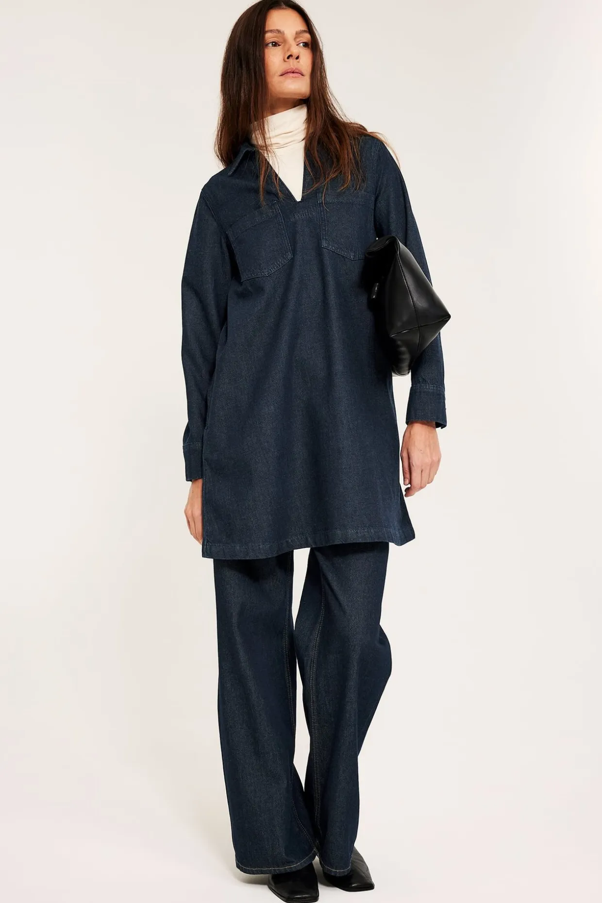 Jeansklänning med fickor