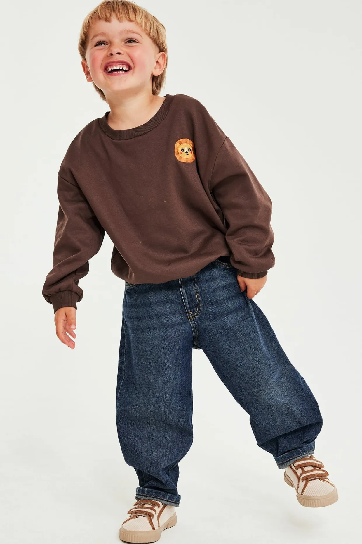 Jeans med barrel fit
