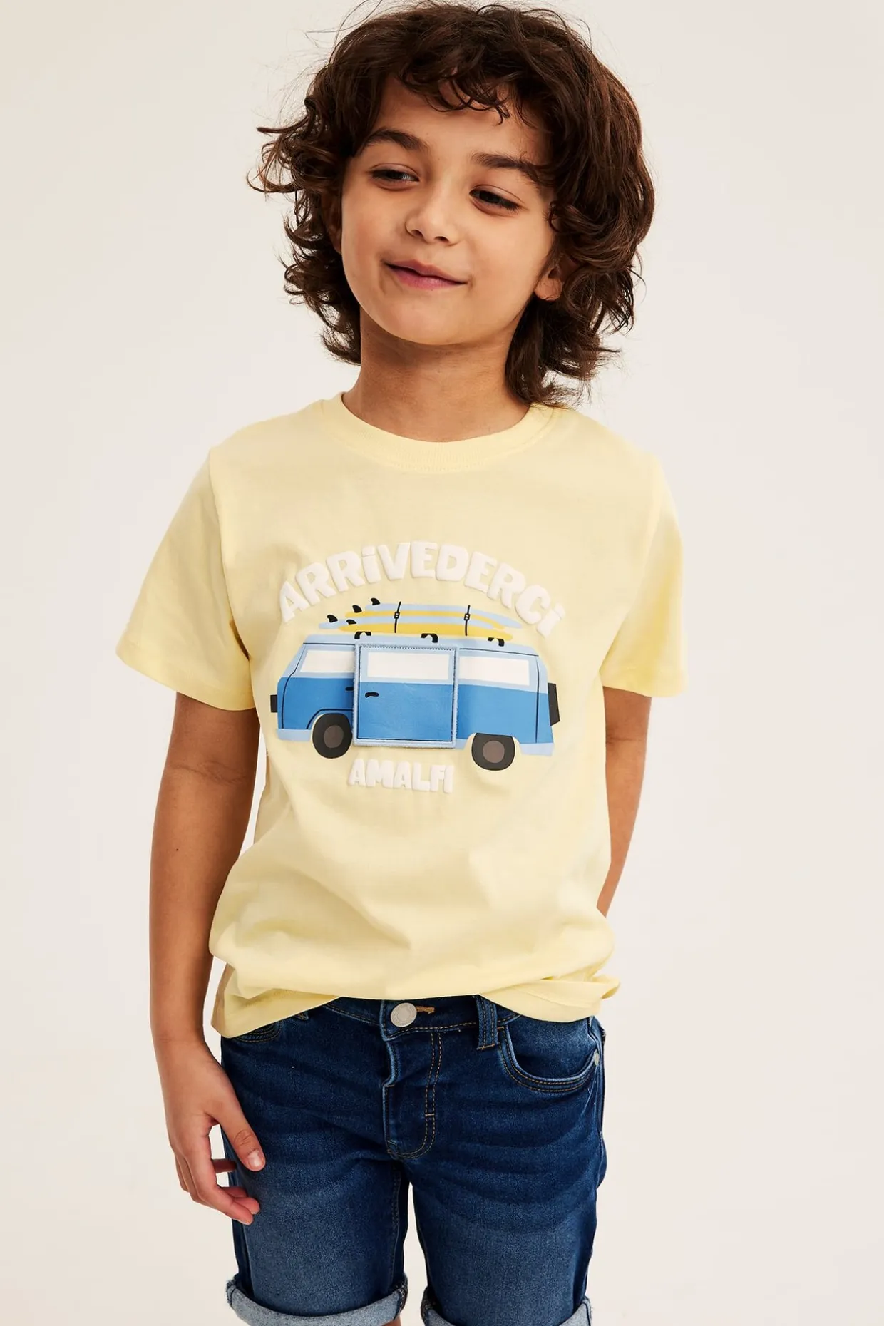 Jeansshorts i denimtrikå