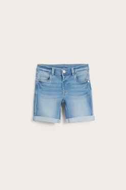 Jeansshorts i denimtrikå