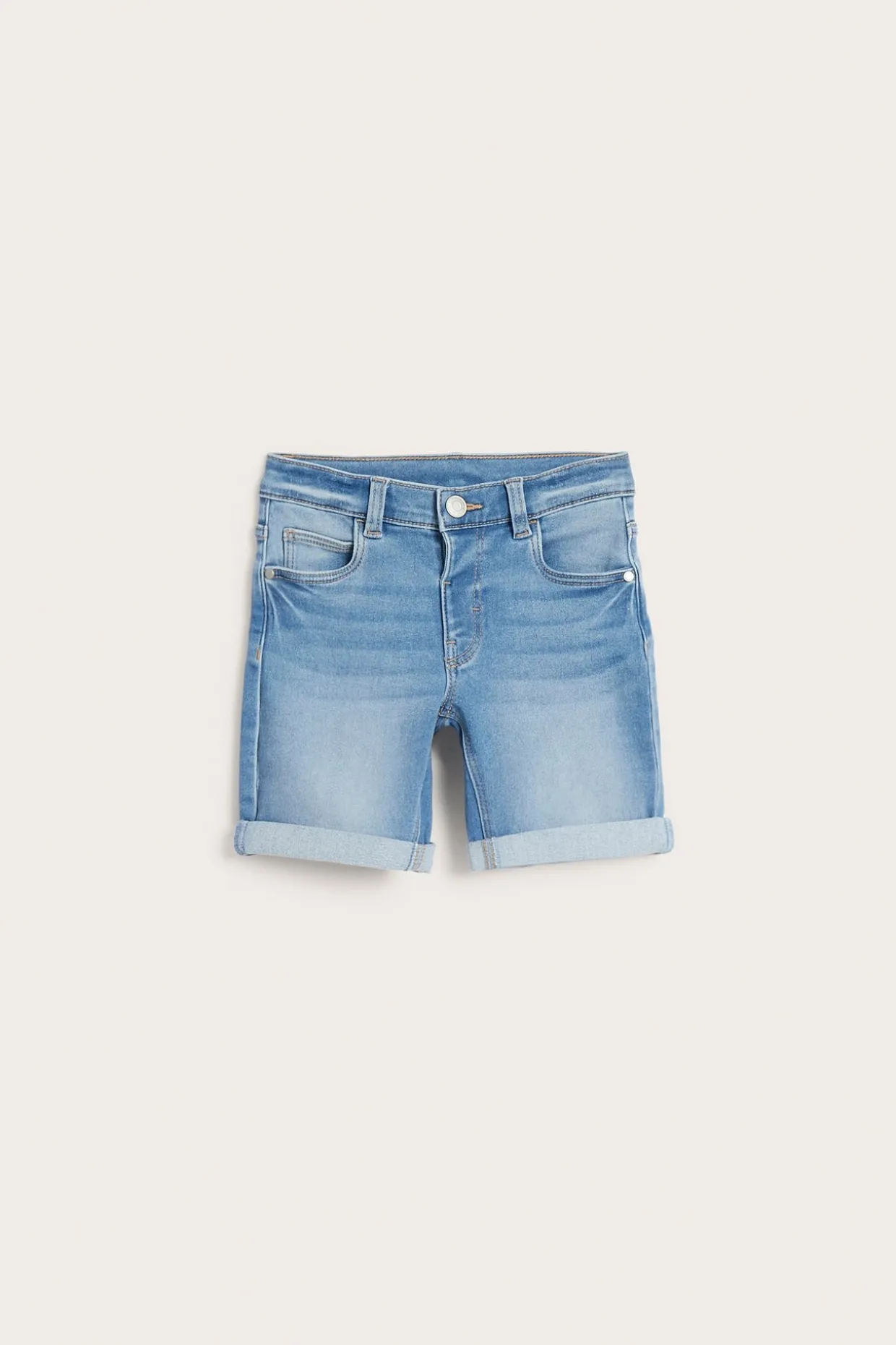 Jeansshorts i denimtrikå