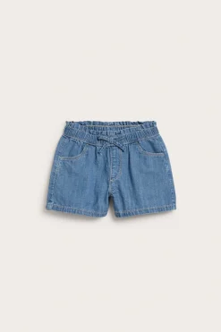 Jeansshorts i dra-på-modell