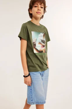 Jeansshorts med längre ben