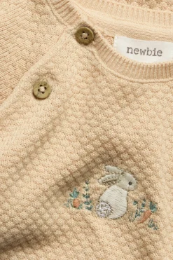 Jumpsuit med broderad kanin