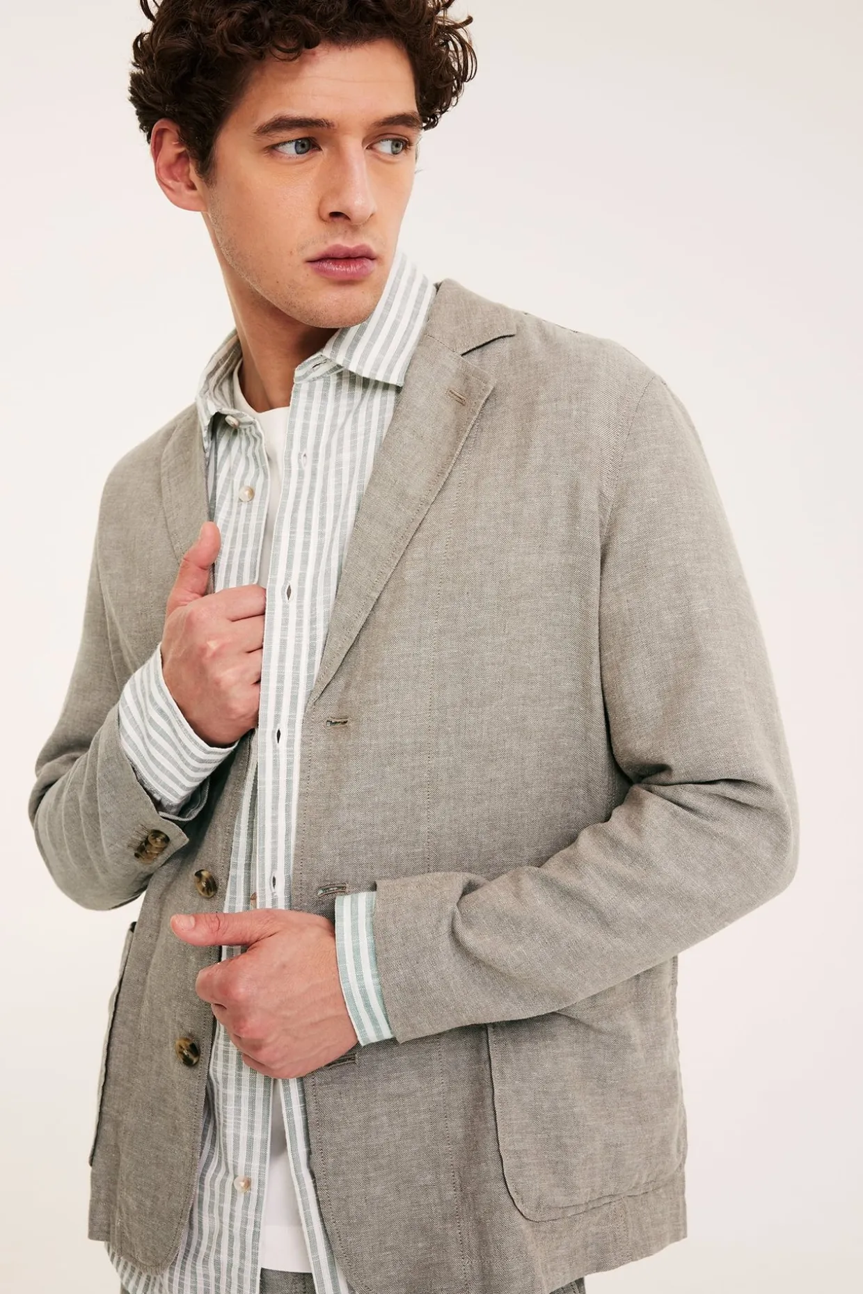 Kavaj i linnemix regular fit