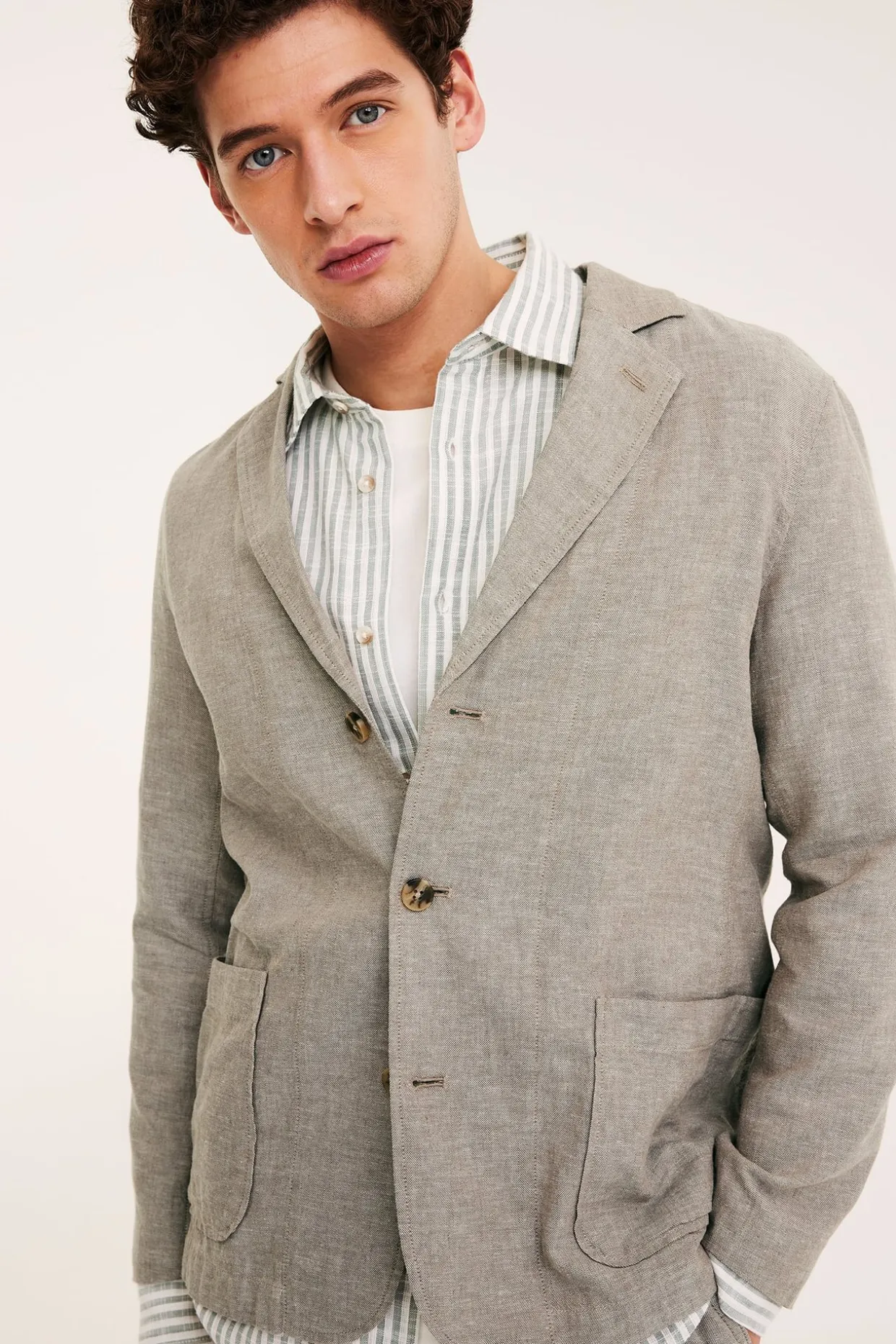 Kavaj i linnemix regular fit