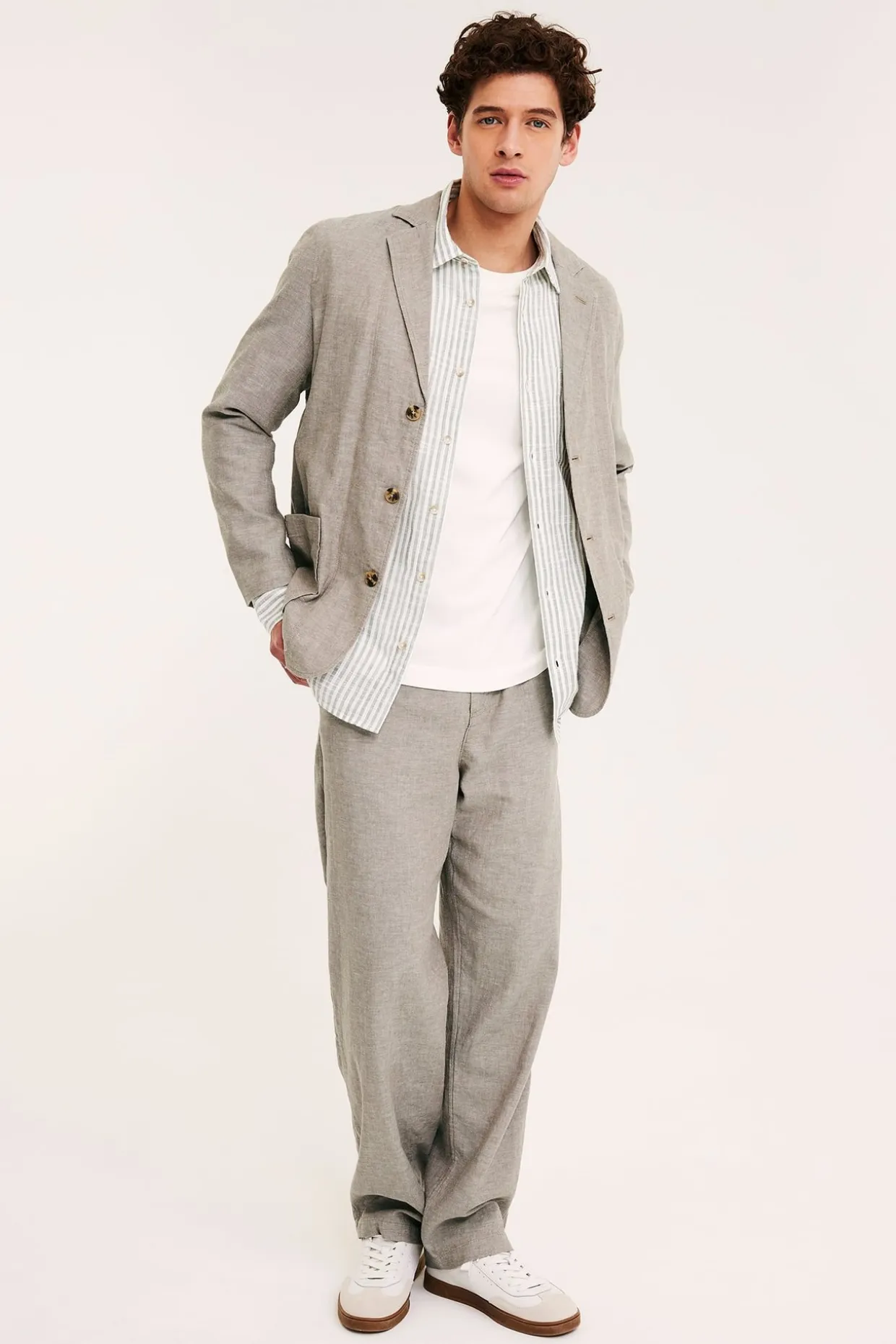 Kavaj i linnemix regular fit