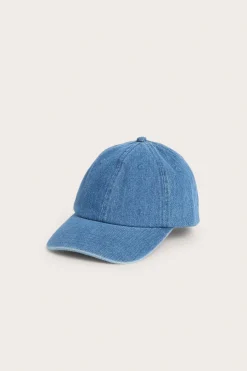 Keps i tvättad denimtwill