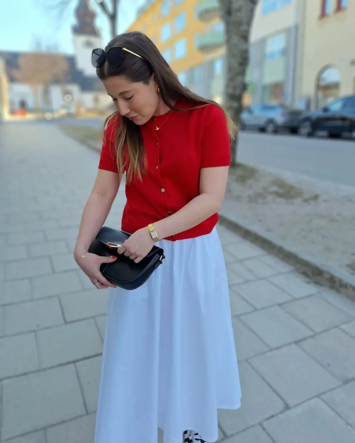 Kjol i bomullspoplin