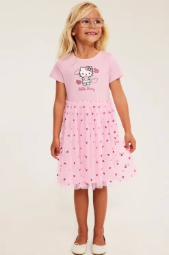 Klänning med tyllkjol och Hello Kitty motiv