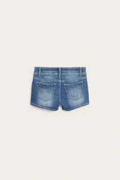 Korta jeansshorts med låg midja