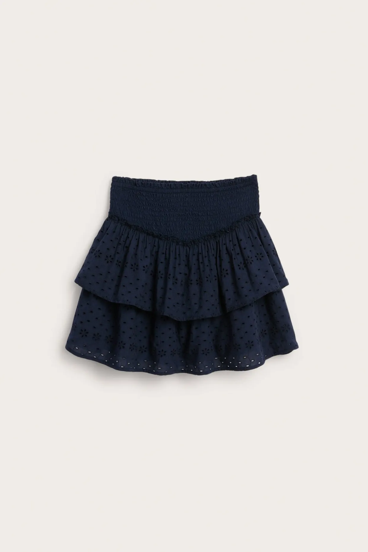 Kort kjol broderie anglaise