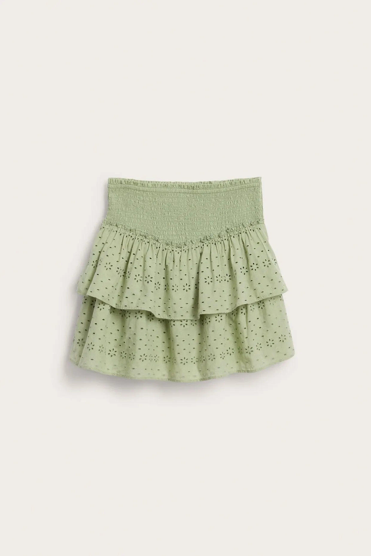 Kort kjol broderie anglaise