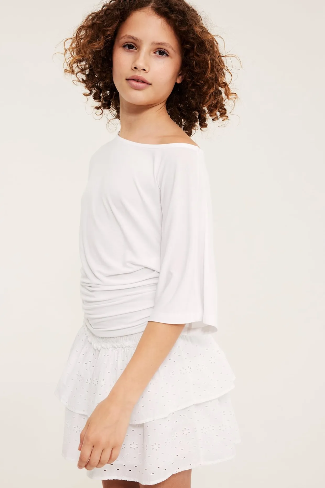 Kort kjol broderie anglaise