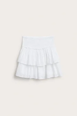 Kort kjol broderie anglaise