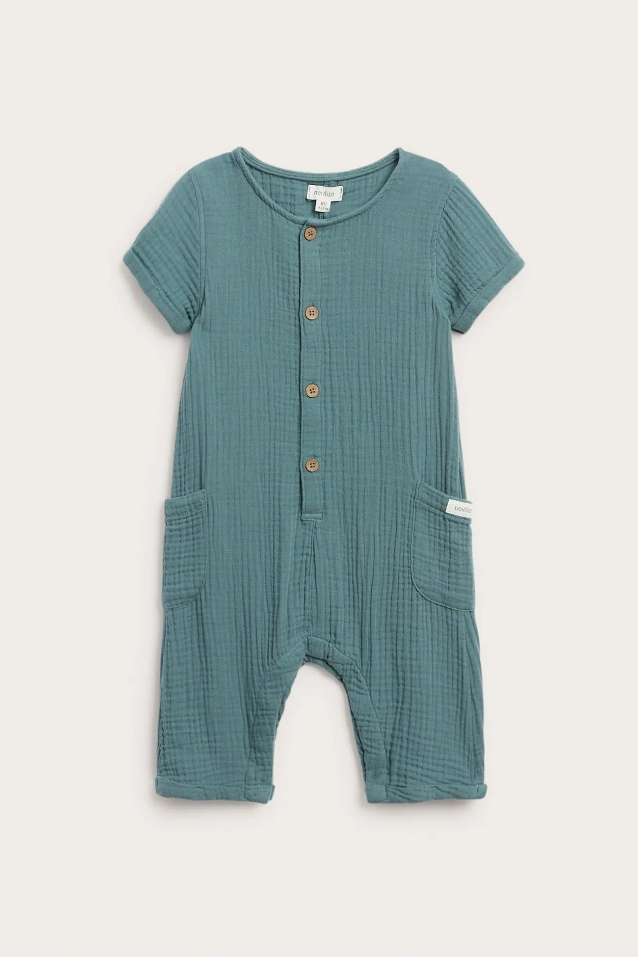 Kortärmad jumpsuit i muslin