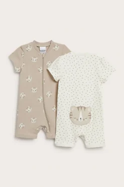 Kortärmad pyjamas i 2-pack