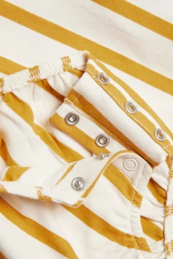 Kortärmad randig babybody