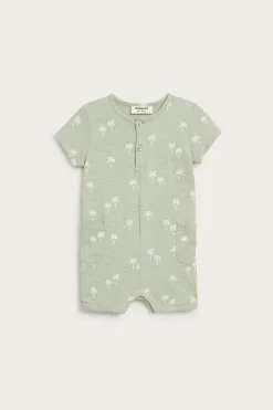 Kortärmad romper med palmer