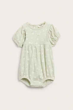 Kortärmad småblommig romper