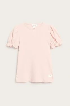 Kortärmad topp med puffärm