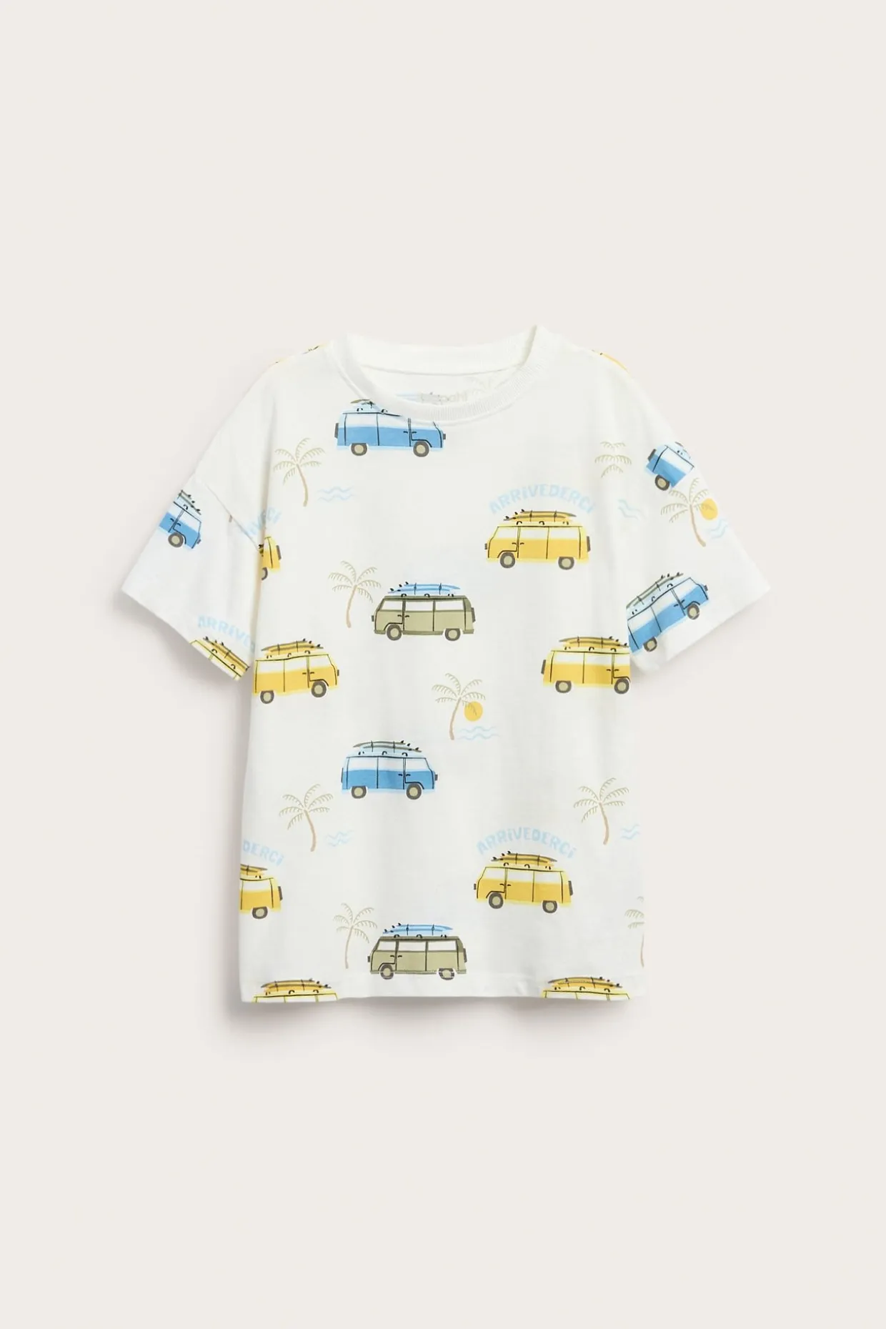 Kortärmad t-shirt i bomull med print