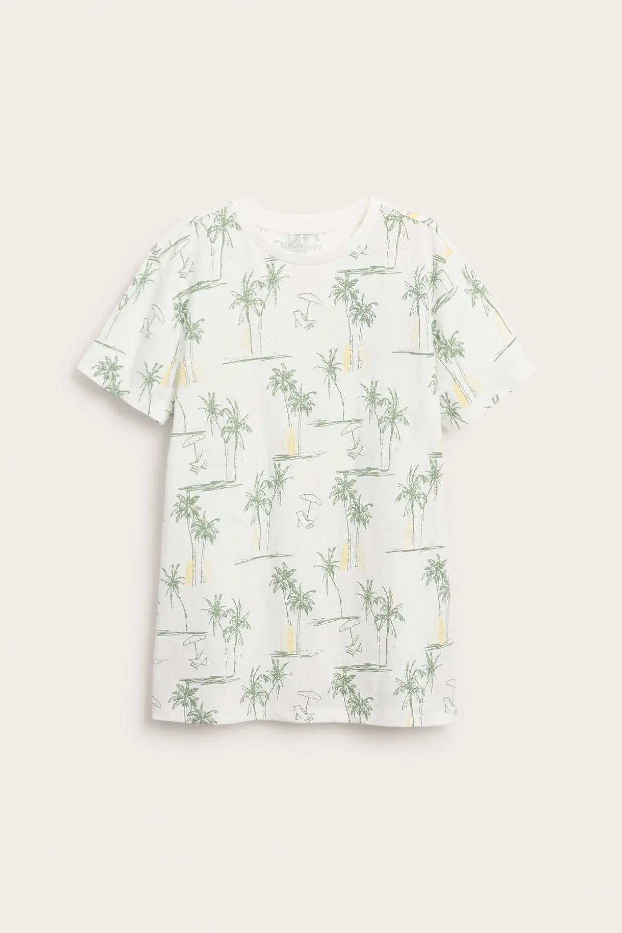 Kortärmad t-shirt med palmmönster