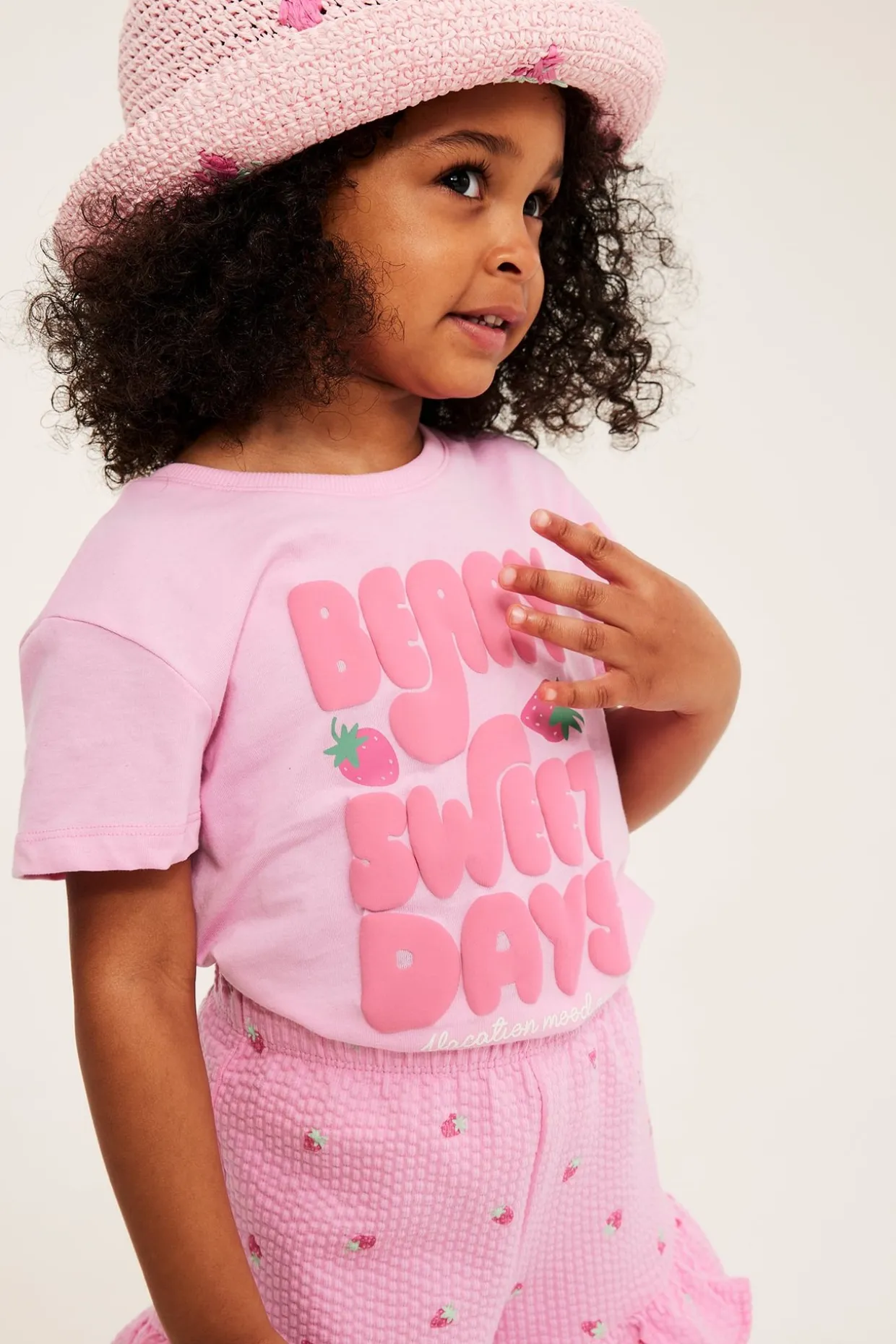 Kortärmad t-shirt med textprint