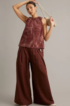 Linnebyxor wide fit