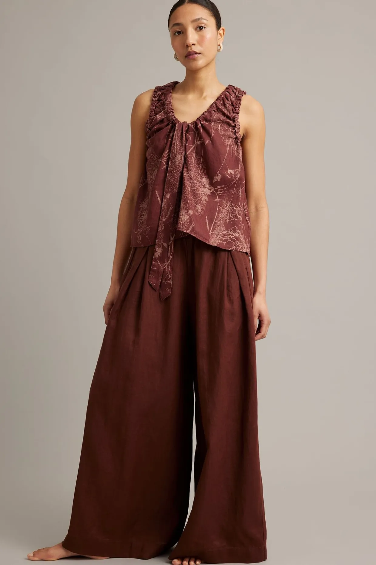 Linnebyxor wide fit