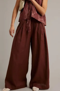 Linnebyxor wide fit