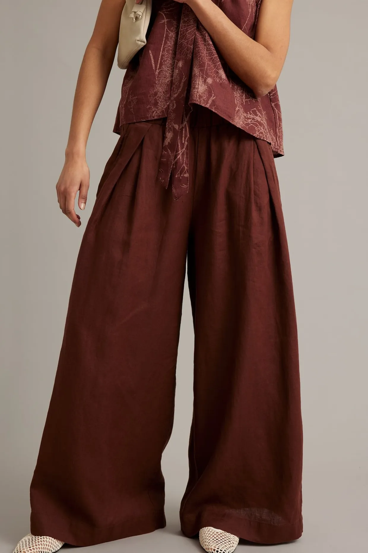 Linnebyxor wide fit