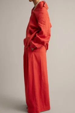 Linnebyxor wide fit
